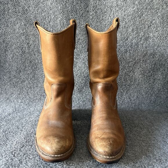 Rare VTG 90s Red Wing Pecos Roper Boots Men’s 8.5B Brown Leather Work Cowboy USA main image 11